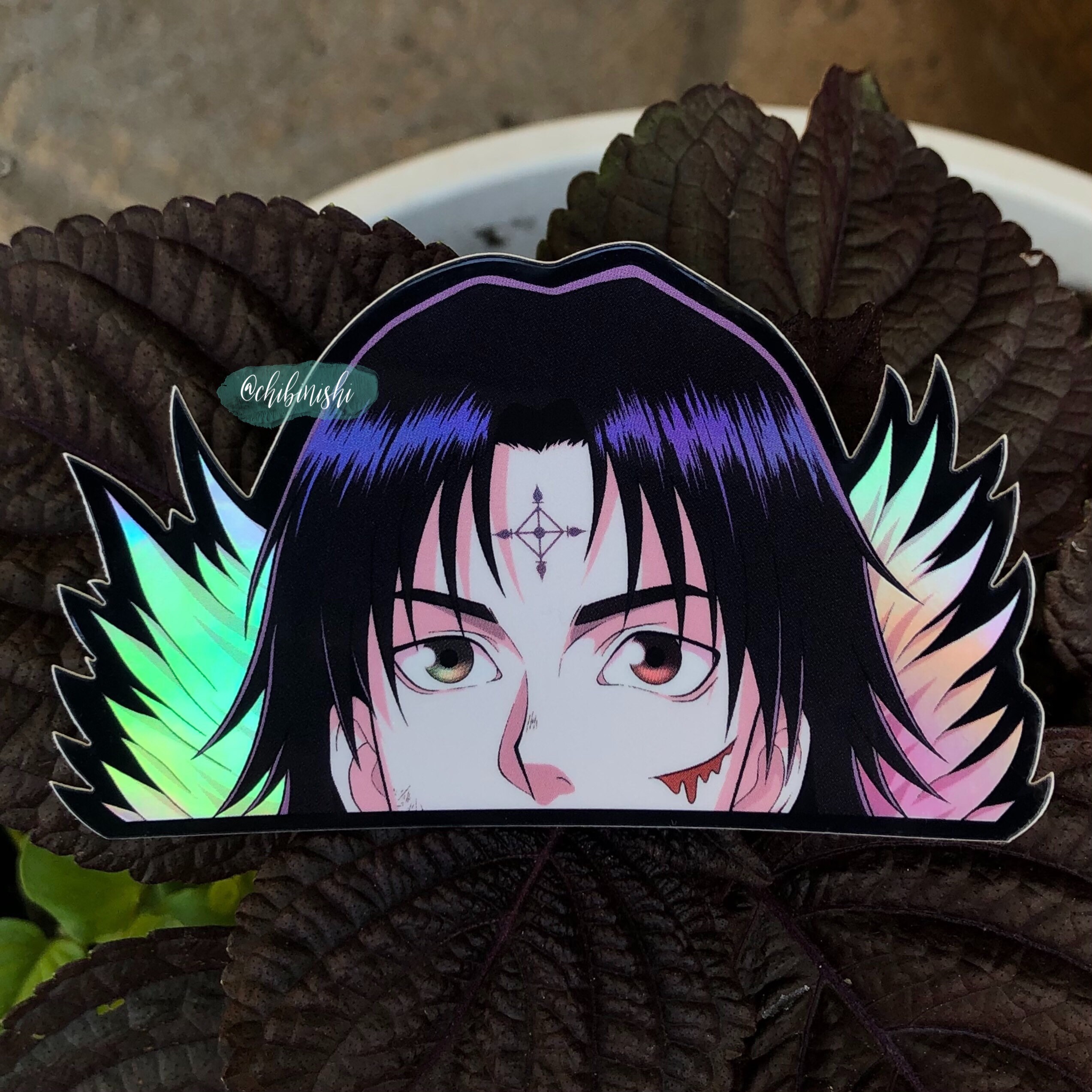 Kuroro HxH Holographic Anime Peeker Sticker