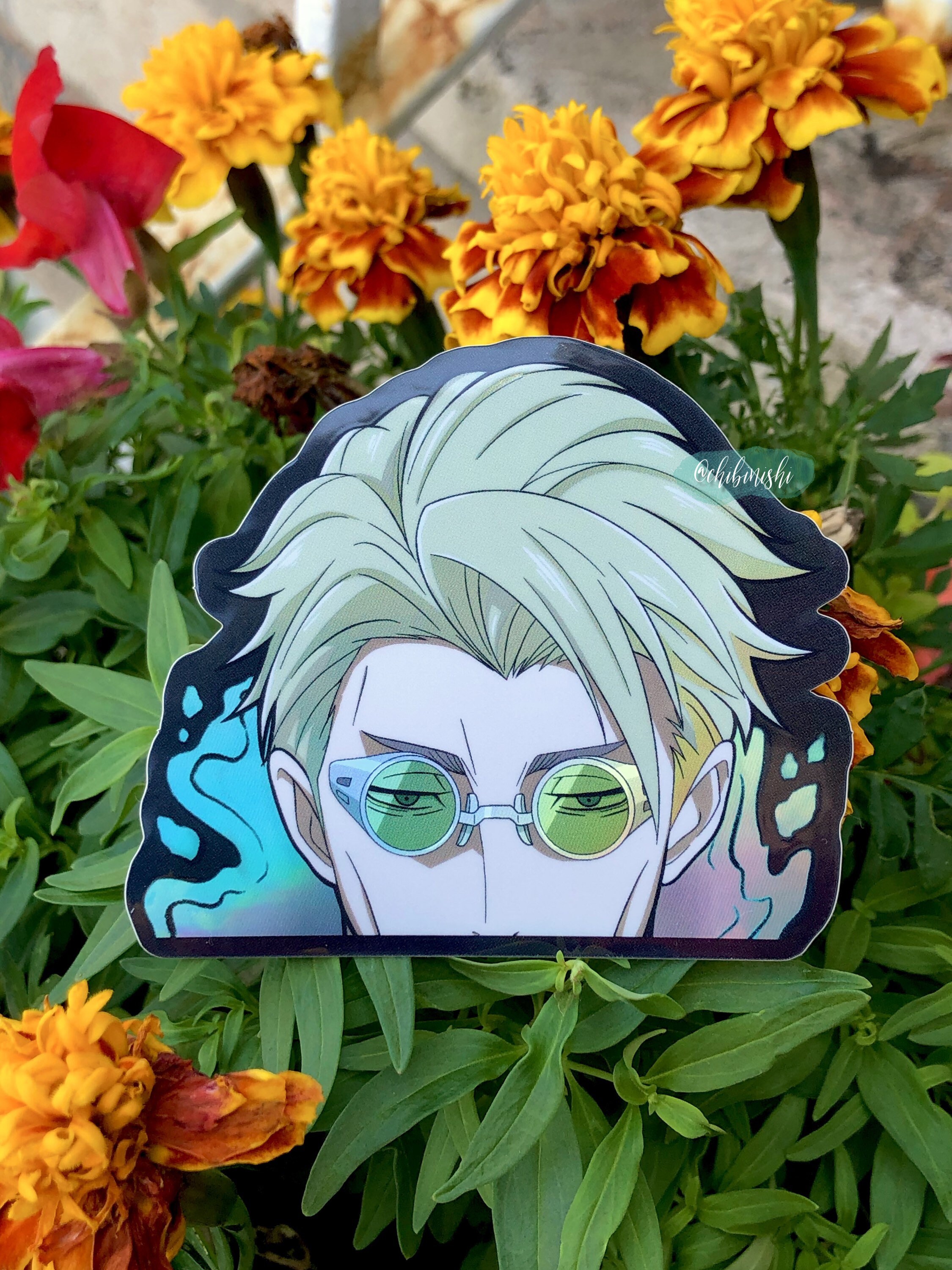 Overtime Mode - JJK Holographic Anime Peeker Sticker