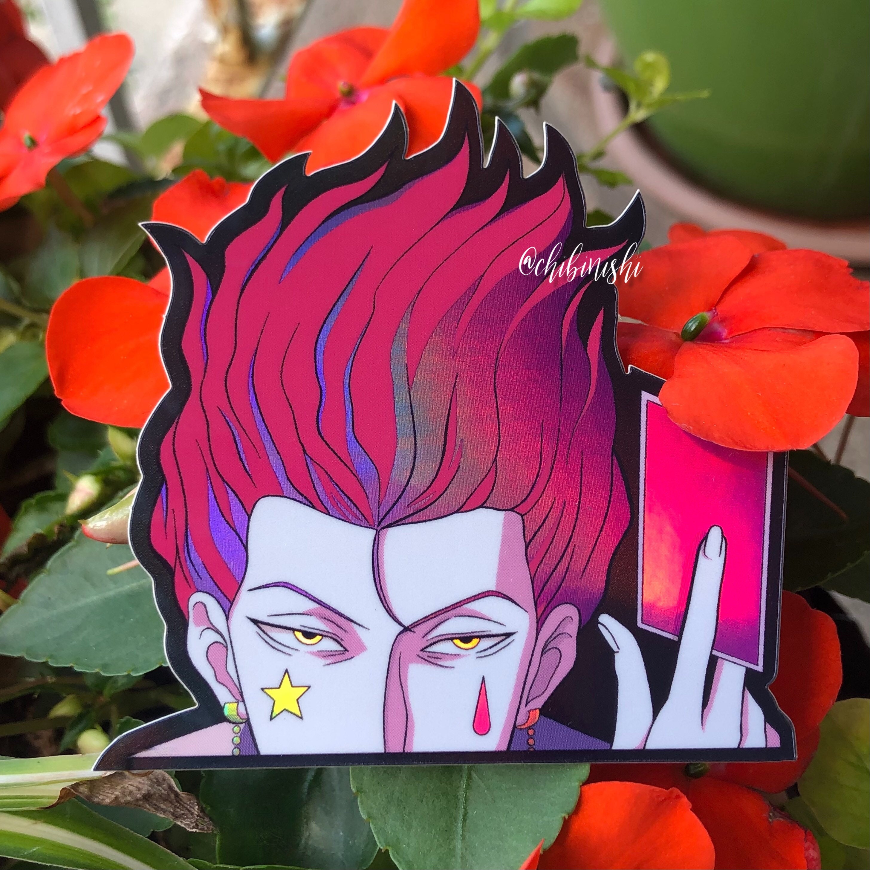 Clown Magician HxH Holographic Anime Peeker Sticker