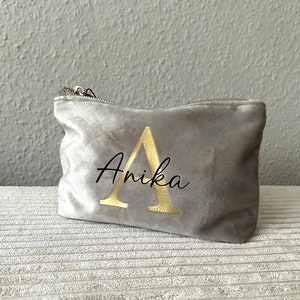 Kosmetiktasche personalisiert Samt