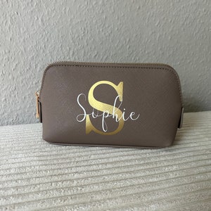 Kosmetiktasche personalisiert Name Anfangsbuchstabe Geschenkidee Muttertag