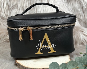 Kosmetiktasche personalisiert Name Initiale Schmink Aufbewahrung Reisetasche für Make-up