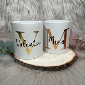 Spardose personalisiert | Roségold | Gold