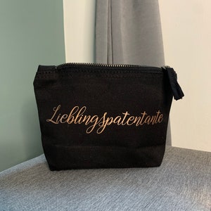 Jennifer Jones Kosmetiktasche – Schwarz/Gold, 18 X 8 X 11 Cm – Mit Reißverschlussfach & Einstecktaschen