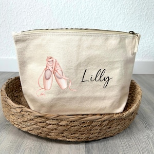 Kosmetiktasche Ballettschuhe personalisiert Ballerina