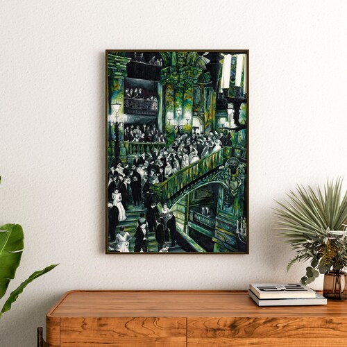 Impression d'escalier de l'Opéra de Paris | Art des années 1920, Palais Garnier
