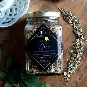 Core Digestive Health Peppermint Lemongrass Ginger Tummy Soothing Handcrafted Loose Leaf Herbal Blend