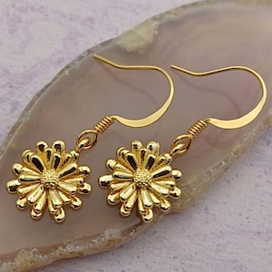 Gold Flower Earrings