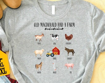 Old Macdonald Had a Farm Shirt, Gift For Farmer, Farm Animals Shirt, Farm Life T-Shirt, Animal Lover Shirt, Country Shirt, Kids Shirt