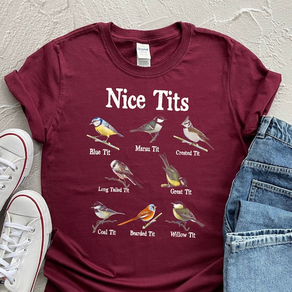 Nice Tits Shirt, Birdwatching Lover T-shirt, Birdwatchers Gift, Bird Lovers Tshirt, Bird Shirt, Birdwatcher Shirt,Gift For Bird Lover