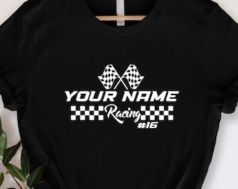 Custom Racing Your Name Shirt, Personalized Race Shirts With Number And Name, Gift For Race Lover, Dirt Bike Shirt, Personalization Racer