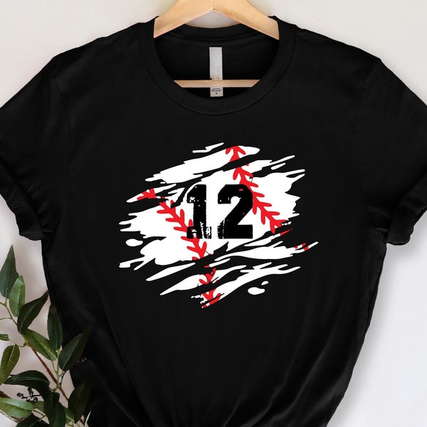 Custom Baseball Shirt With Player Number, Personalized Baseball Game Day Shirt, Baseball Mom Shirt, Baseball Team Shirt, Baseball Lover Gift