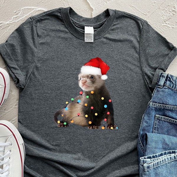 Christmas Ferret Shirt, Ferret Shirt, Christmas Shirt, Ferret Lover Shirt, Funny Christmas Animal Shirt, Christmas Gift