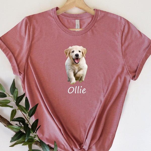 Custom Dog Photo Shirt, Custom Pet Photo Shirt, Dog Lover Gift, Dog Lover T-Shirt, Personalized Dog Shirt, Dog Photo Shirt, Dog Mom Tee