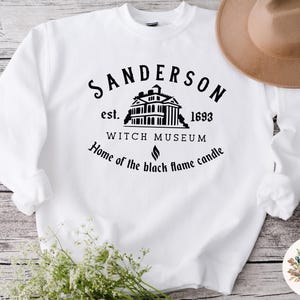 Sanderson Witch Museum Sweatshirt, Black Flame Candle Crewneck, Vintage Salem Shirt, Spooky Fall Pullover, Halloween Top