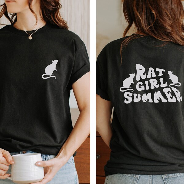 Rattenmädchen Sommer Shirt, lustiges Mausratten Shirt, Ratten Liebhaber Geschenk, Haustier Shirt, Sommer 2023 T-Shirt, Ratten Shirt, Trending Shirt, Tierliebhaber Shirt