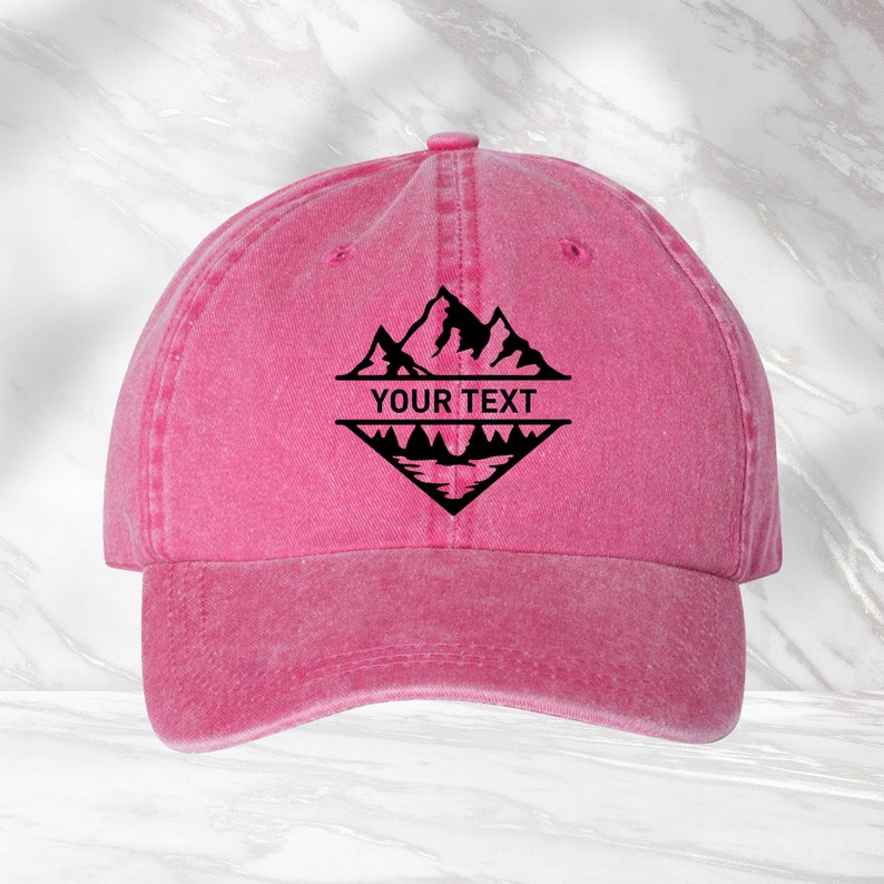 Custom Mountain Cap, Personalized Hiking Hat, Camping Cap, Family Vacation Hat, Adventure Cap, Nature Lover Gift image 5