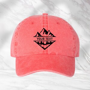 Custom Mountain Cap, Personalized Hiking Hat, Camping Cap, Family Vacation Hat, Adventure Cap, Nature Lover Gift image 4