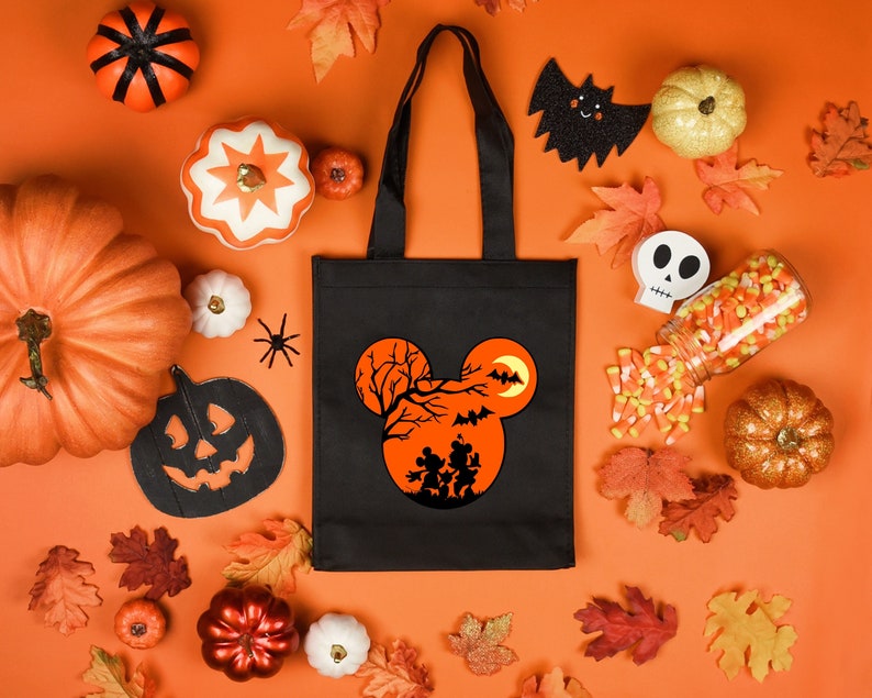Halloween Tote Bag Woman Tote Bag Mickey Tote Bag Halloween Etsy