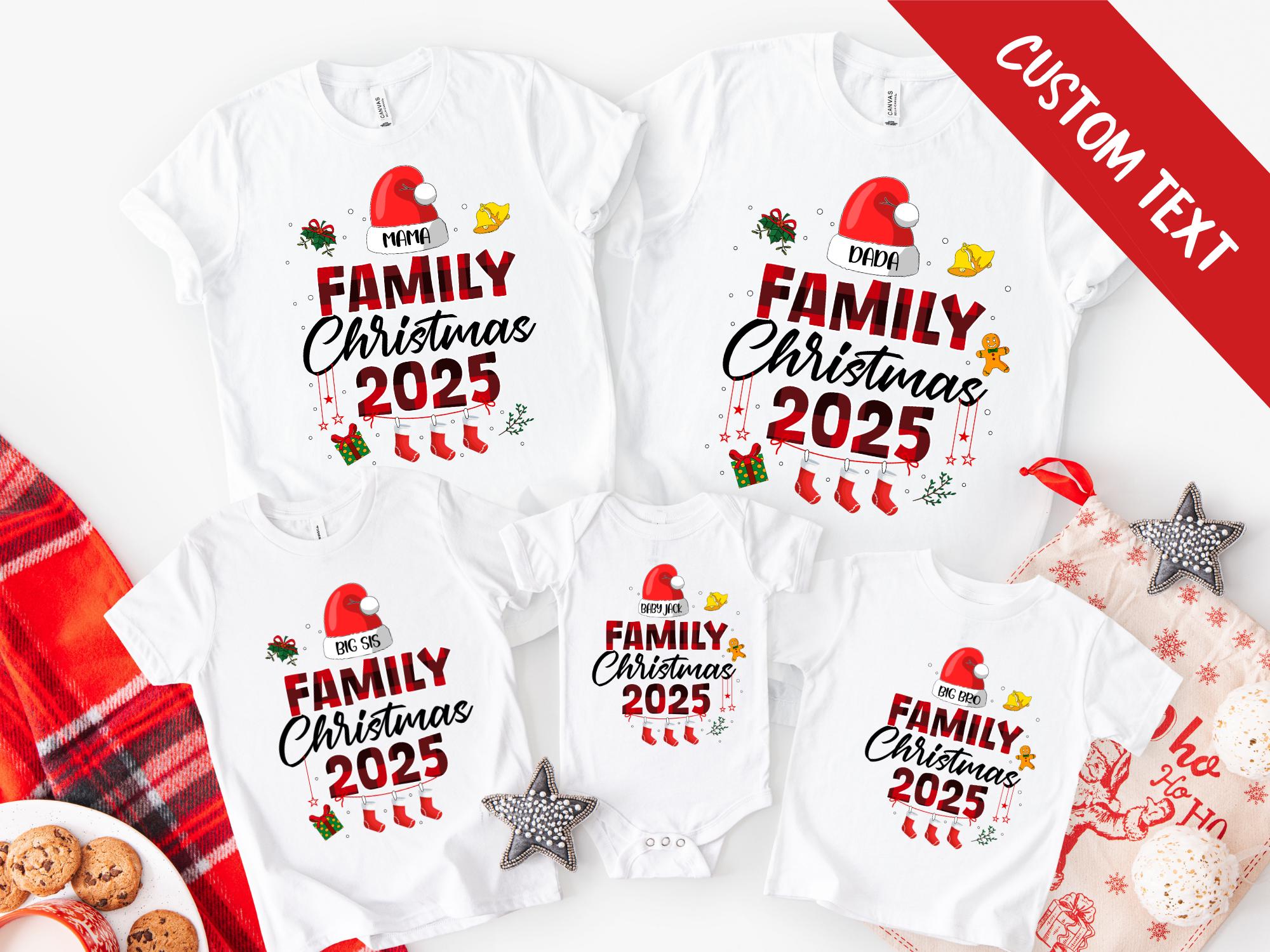 Discover Family Christmas Shirt 2025, Personalized Christmas Shirt, Matching Family Christmas Shirts, Custom Holiday Tee, Xmas Family Outfit Gift