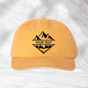 Custom Mountain Cap, Personalized Hiking Hat, Camping Cap, Family Vacation Hat, Adventure Cap, Nature Lover Gift image 3