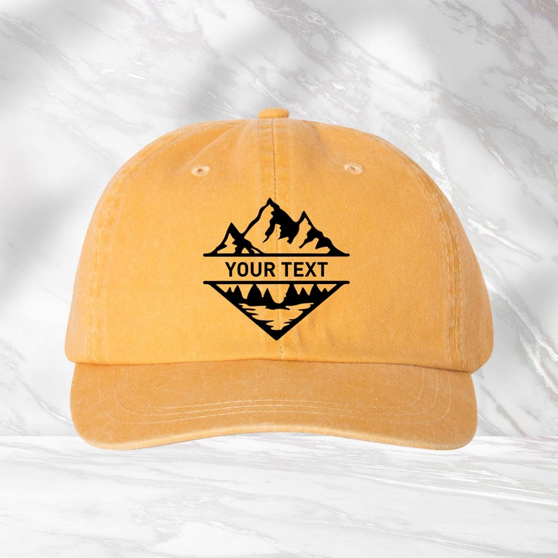 Custom Mountain Cap, Personalized Hiking Hat, Camping Cap, Family Vacation Hat, Adventure Cap, Nature Lover Gift image 3