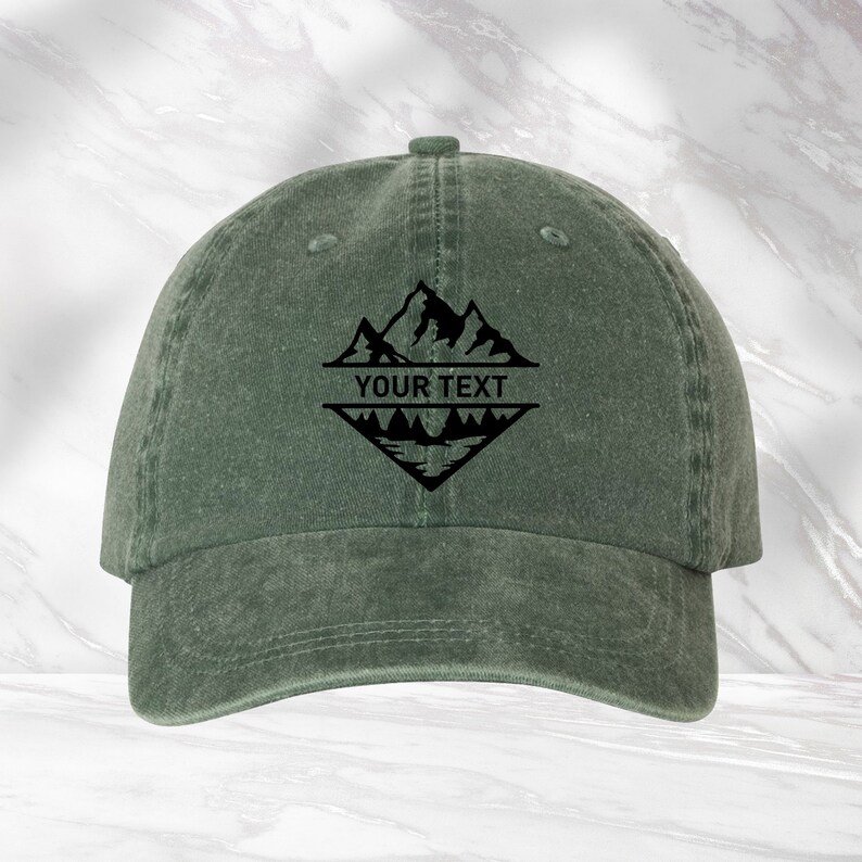 Custom Mountain Cap, Personalized Hiking Hat, Camping Cap, Family Vacation Hat, Adventure Cap, Nature Lover Gift image 6