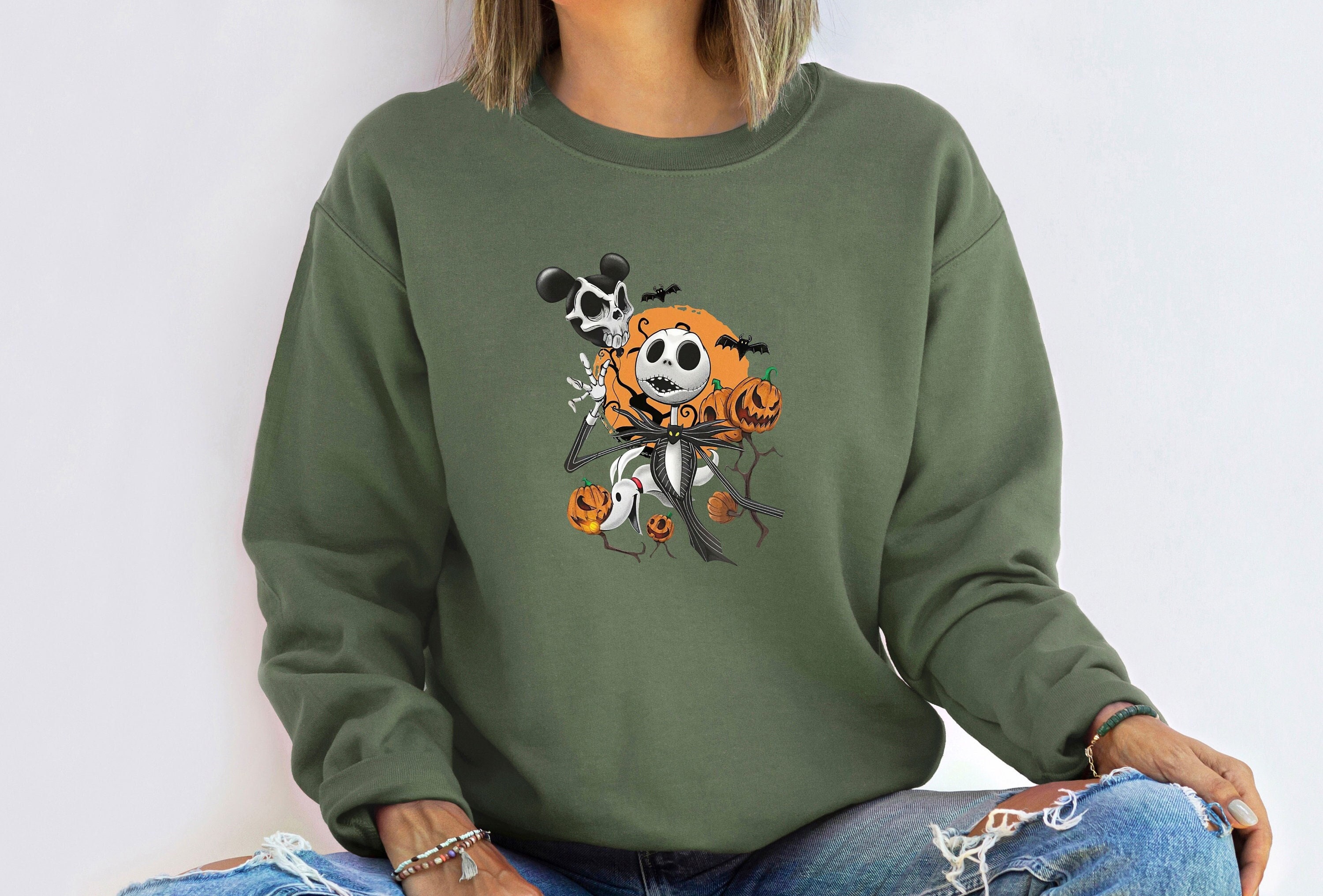 Discover Retro Mickey Skeleton Sweatshirt, Disney Halloween Sweatshirt, Disneyland Shirt, Disney World Sweatshirt, Vintage Pumpkin Sweatshirt