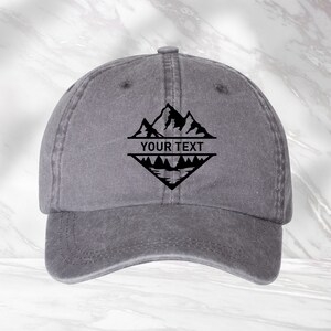 Custom Mountain Cap, Personalized Hiking Hat, Camping Cap, Family Vacation Hat, Adventure Cap, Nature Lover Gift image 7