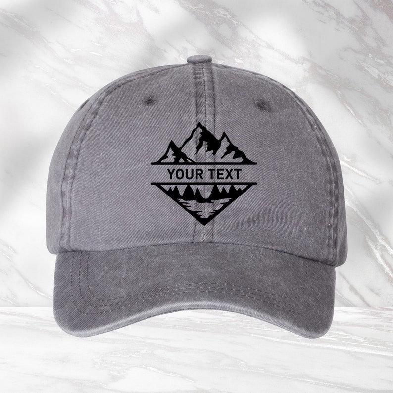 Custom Mountain Cap, Personalized Hiking Hat, Camping Cap, Family Vacation Hat, Adventure Cap, Nature Lover Gift image 7