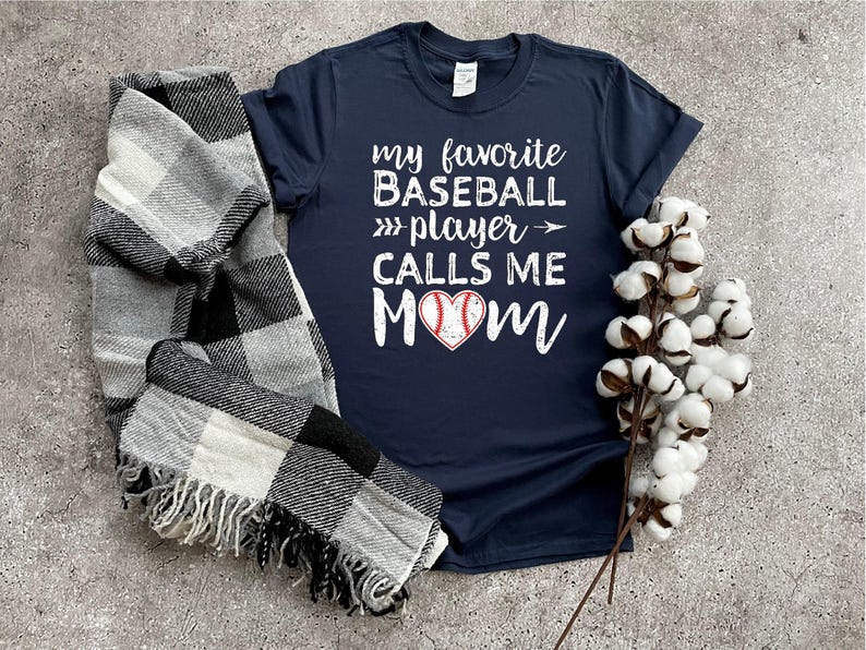 My Favorite Baseball Player Calls Me Mom Shirt, Baseball Mom Shirt, Love Baseball Tshirt, Womens Shirt, Baseball Fan Shirt, Baseball Tee image 1