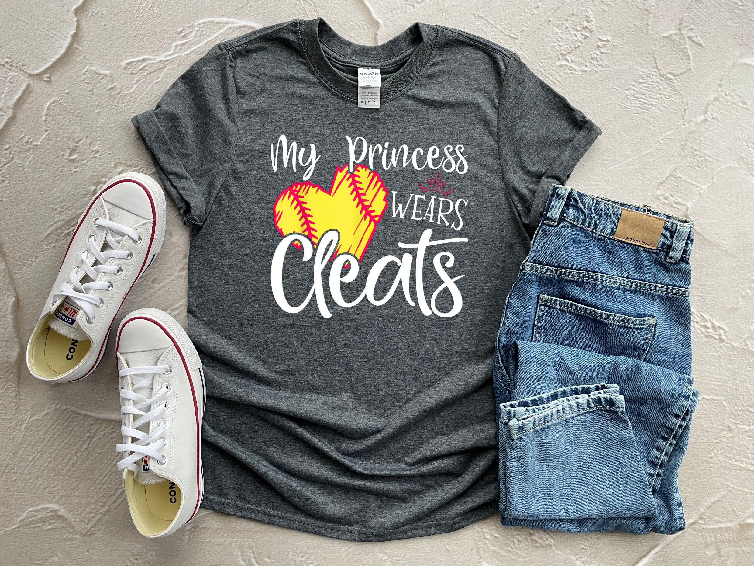 My Princess Wears Cleats Softball Shirt For Mom My Princess Wears Cleats Softball Shirt For Mom