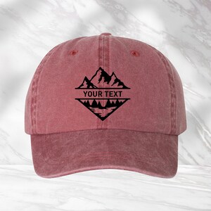 Custom Mountain Cap, Personalized Hiking Hat, Camping Cap, Family Vacation Hat, Adventure Cap, Nature Lover Gift image 8