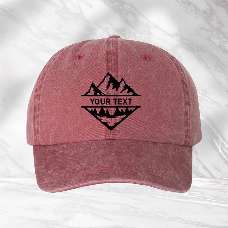 Custom Mountain Cap, Personalized Hiking Hat, Camping Cap, Family Vacation Hat, Adventure Cap, Nature Lover Gift image 8
