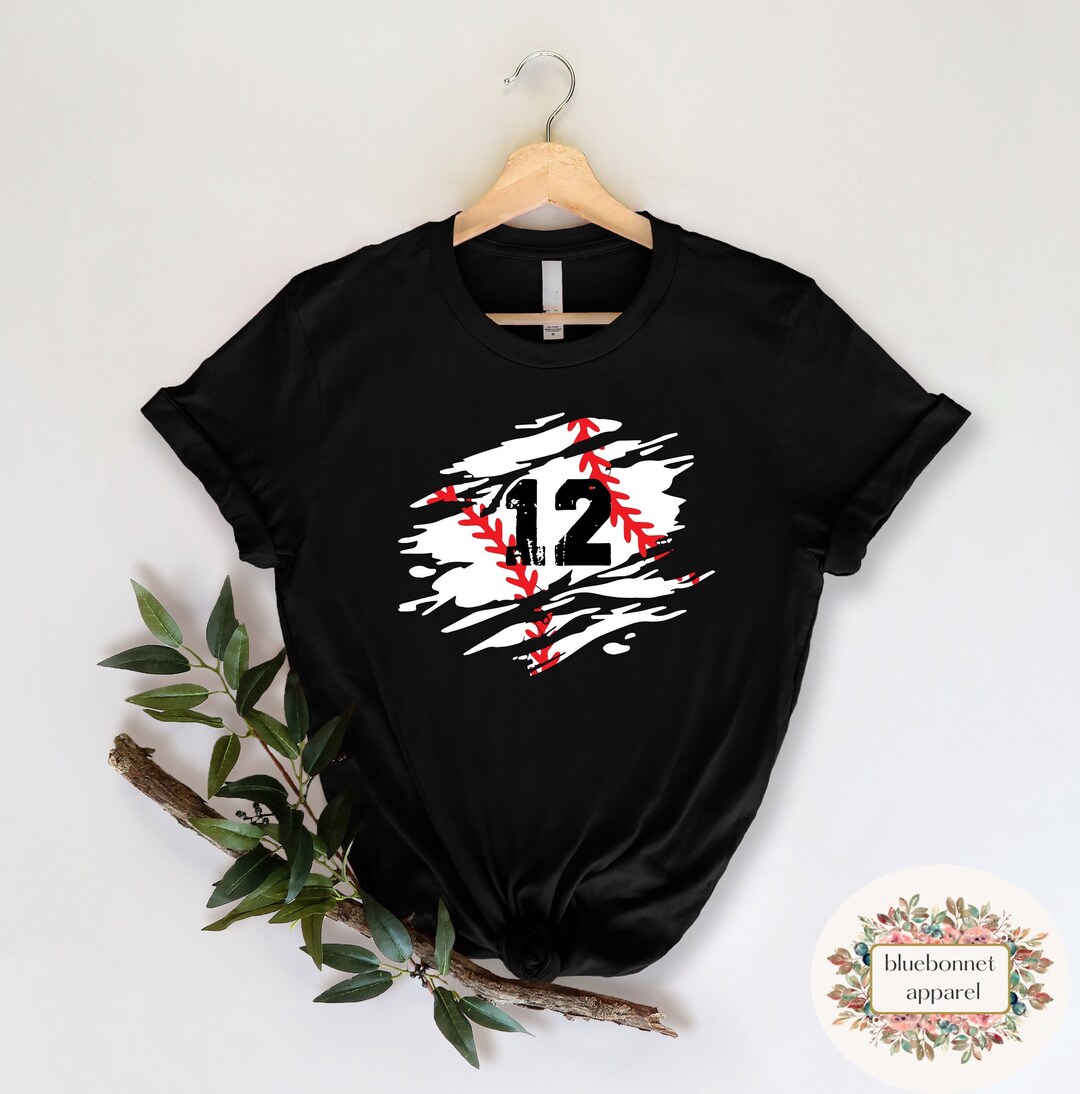Custom Baseball Shirt With Player Number, Personalized Baseball Game ...