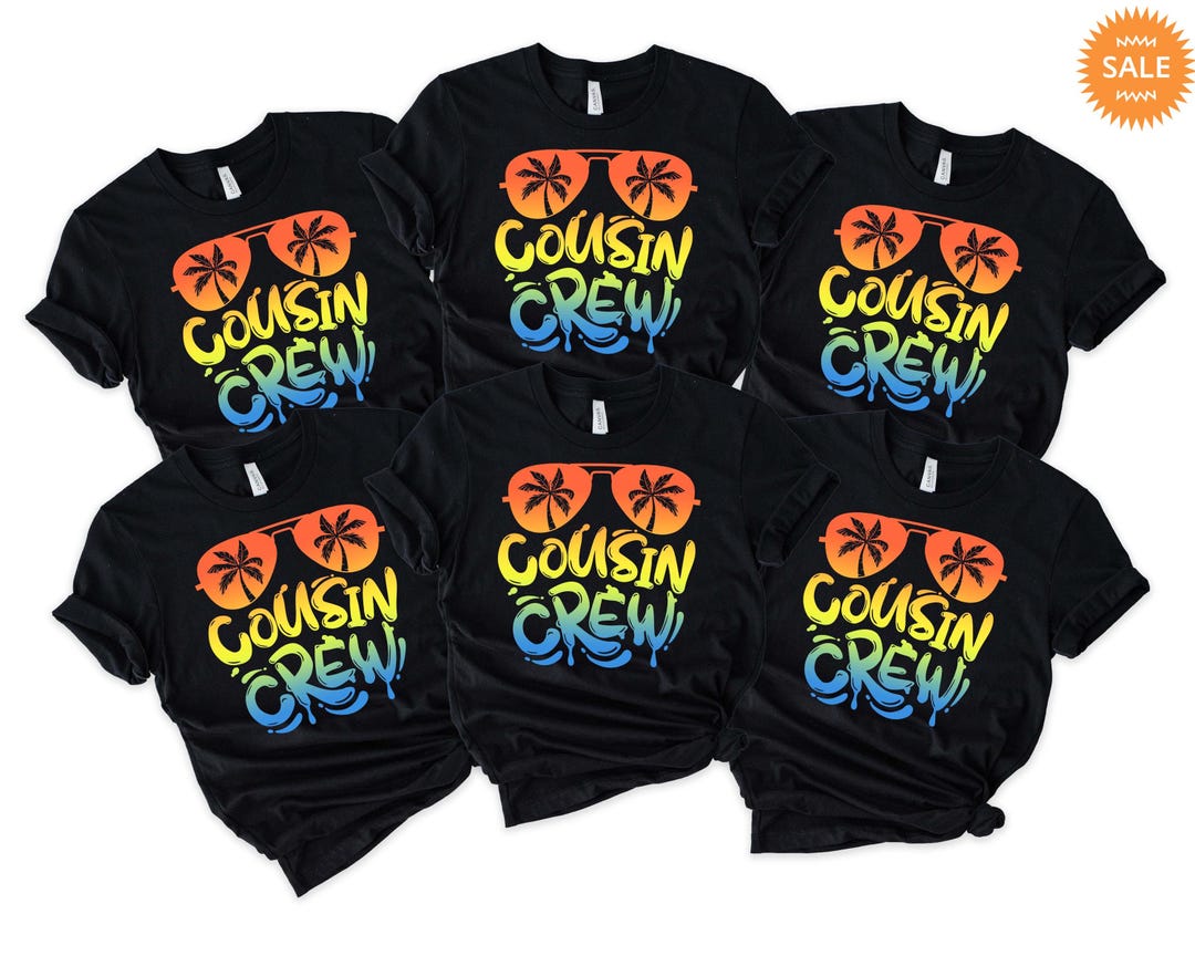 Cousin Crew Matching Shirts, Summer Vacation T-Shirt, Beach Trip Family Shirt, Cousin Grou