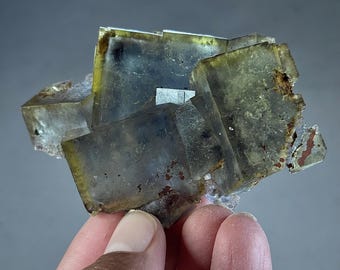 完璧な状態の宝石のような黄色の蛍石と方解石 #479# - Etsy 日本