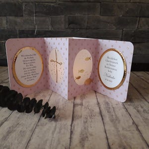 personalisierte Karte Konfirmation oder Kommunion für Mädchen mit LED-Teelichte, Geldgeschenk