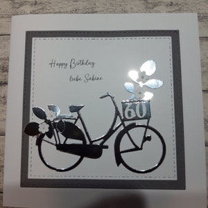 edle Geburtstagskarte runder Geburtstag 30. 40. 50. 60. 65. 70. 75. 80. 90