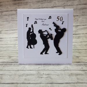 Ständchen zum Geburtstag,Geburtstagskarte für Musiker mit Trompete, Saxophon, Kontrabass oder Cello