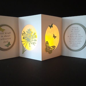 Trauer-Lichterkarte Kind, Baby, Sternenkind, Schmetterlingskind