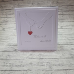 Hochzeitskarte,Verlobungskarte, Glückwunschkarte zur Hochzeit, Gratulationskarte, Verlobung, edel, modern