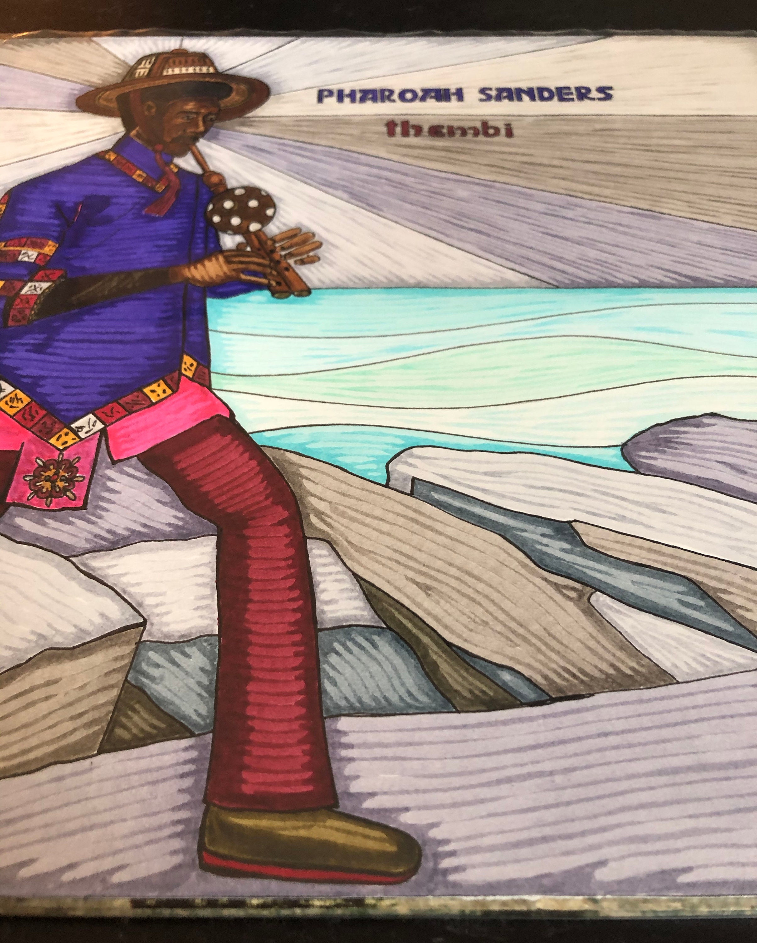 Pharoah Sanders Thembi Original Art Plus Vinyl Record Etsy