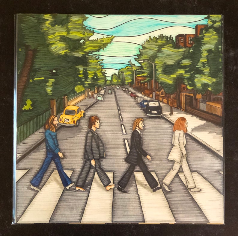 The beatles abbey road original album cover art plus album  etsy The beatles abbey road original album cover art plus album  etsy