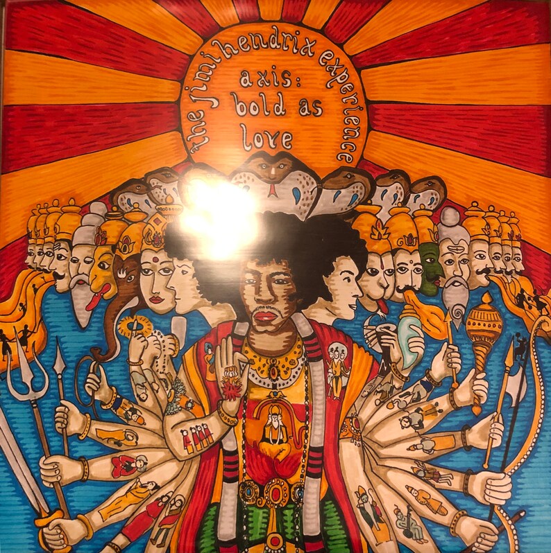 Jimi Hendrix Axis Bold as Love Original Album Cover Art Plus Etsy