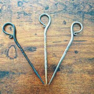 Forged Steel Hair Pin, Hair Accessory, Hair Fork, Bun Holder, Gift for Wife, Gift for Her