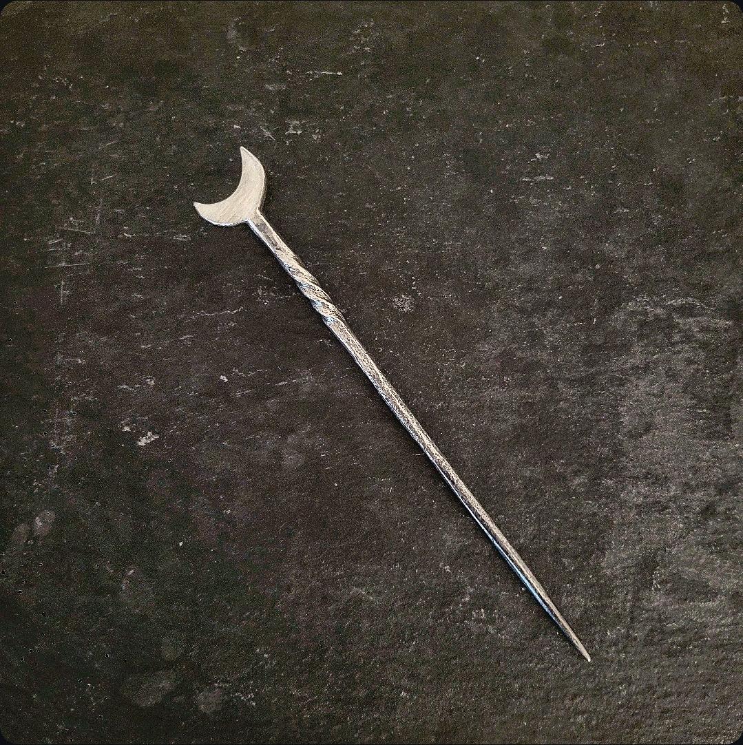 Haarstab - Halbmond - Himmlische Haarnadel Einzigartiges handgemachtes Haarteil Metallaccessoire - Haarschmuck