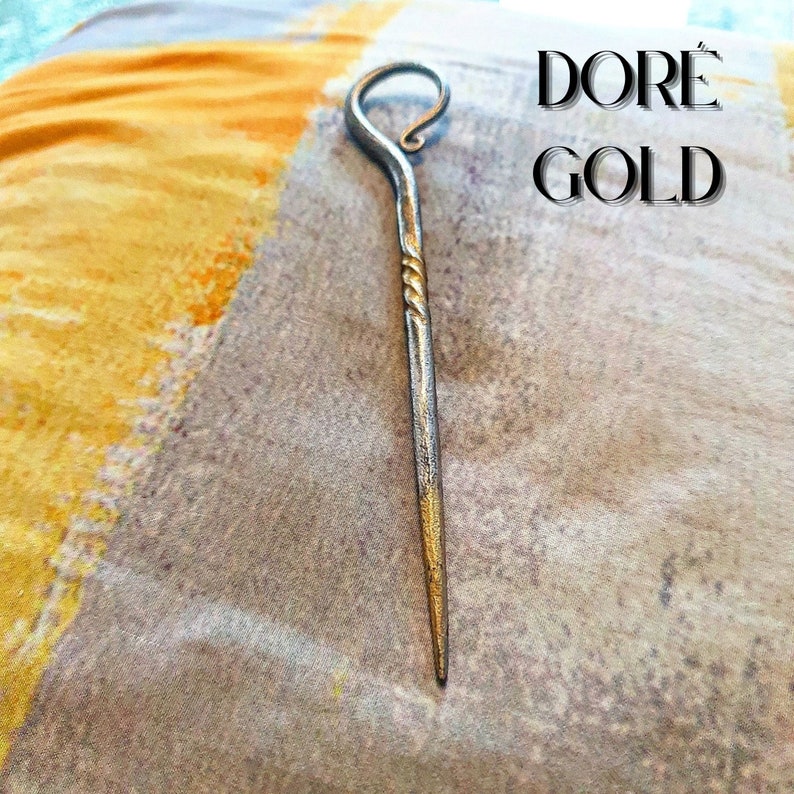 Hair pins/Hair pin/Forged Hair pin/Hair pick/Hair buns/Gift for her/Bridesmaids gift/Cadeau pour femme/Wedding gifts DORÉ /  GOLD