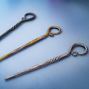 Metal Hair Stick Celtic Hair clip Viking Style, Hand Forged Steel Hair Pin, Bun Holder, Hair spike