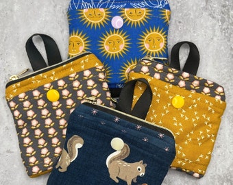 Dog Walking Pouch | spring fever | holds treats, new poo bag rolls & used poo bags